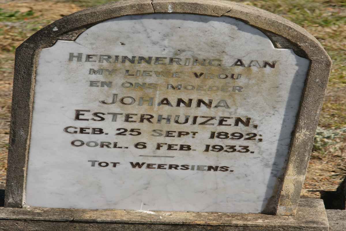 ESTERHUIZEN Johanna 1892-1933