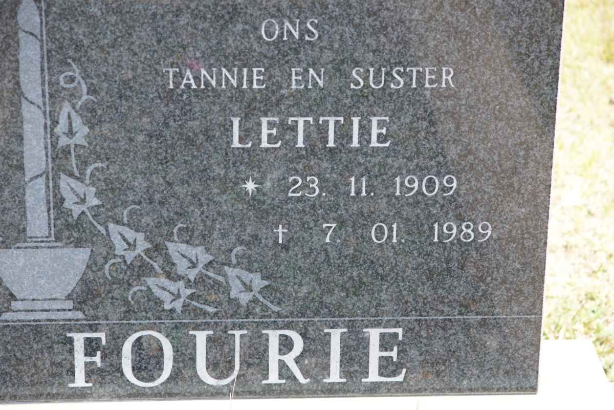 FOURIE Lettie 1909-1989