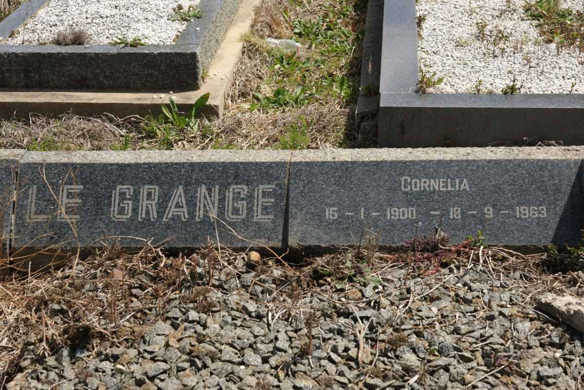 GRANGE Cornelia, le 1900-1963