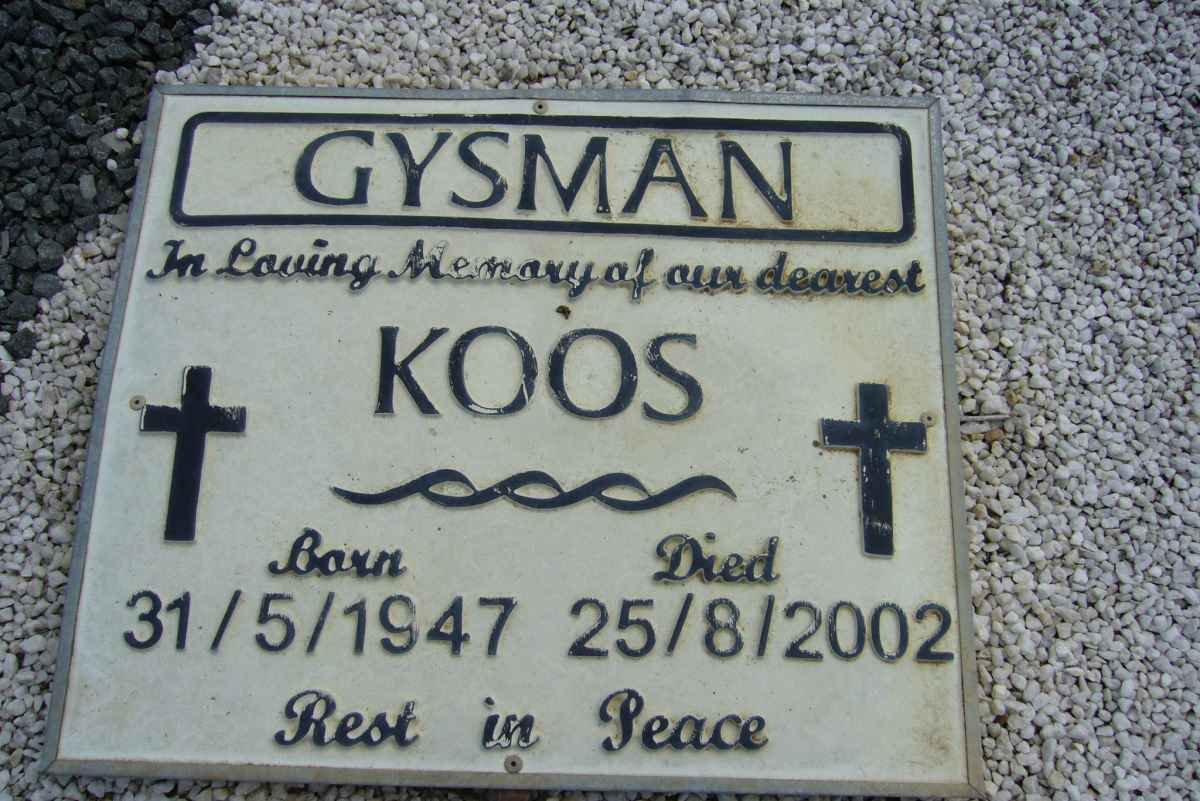 GYSMAN Koos 1947-2002