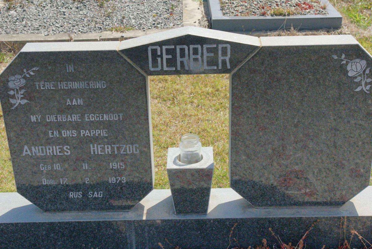 GERBER Andries Hertzog 1915-1973