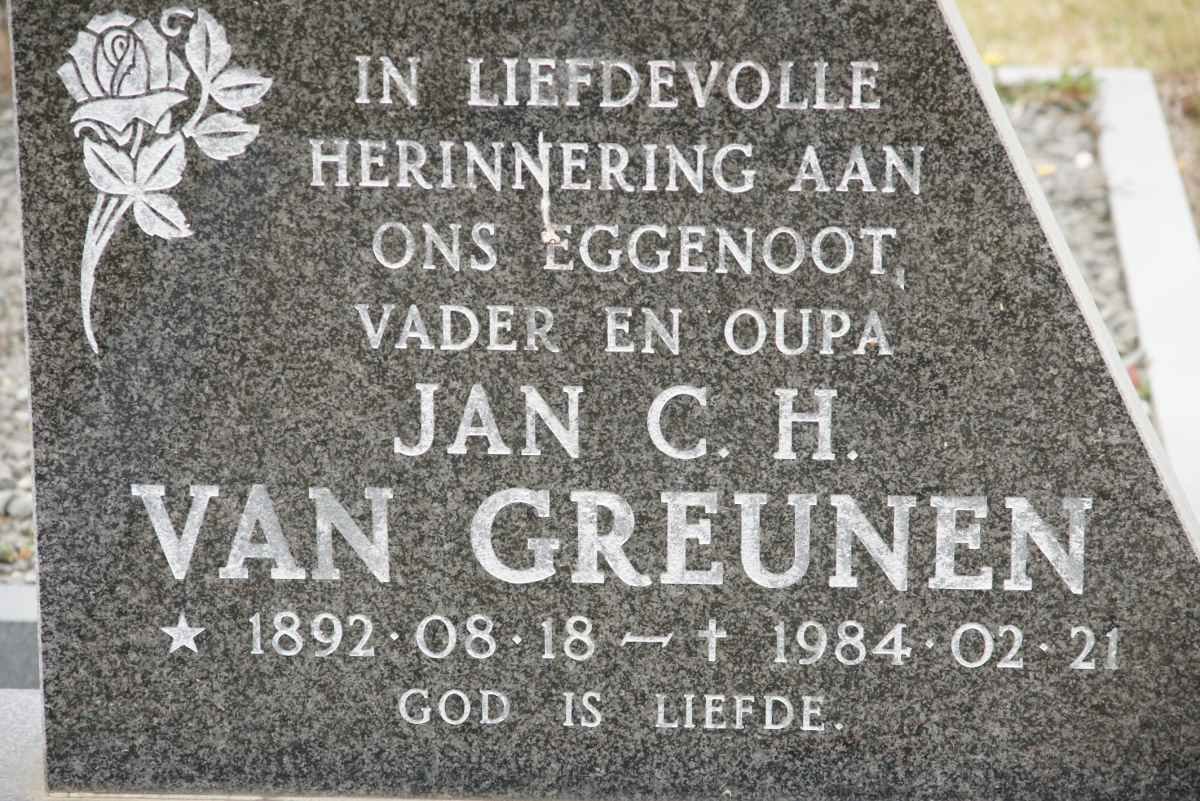 GREUNEN Jan C.H., van 1892-1984