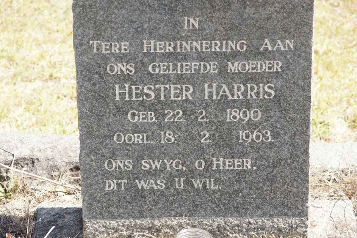 HARRIS Hester 1890-1963