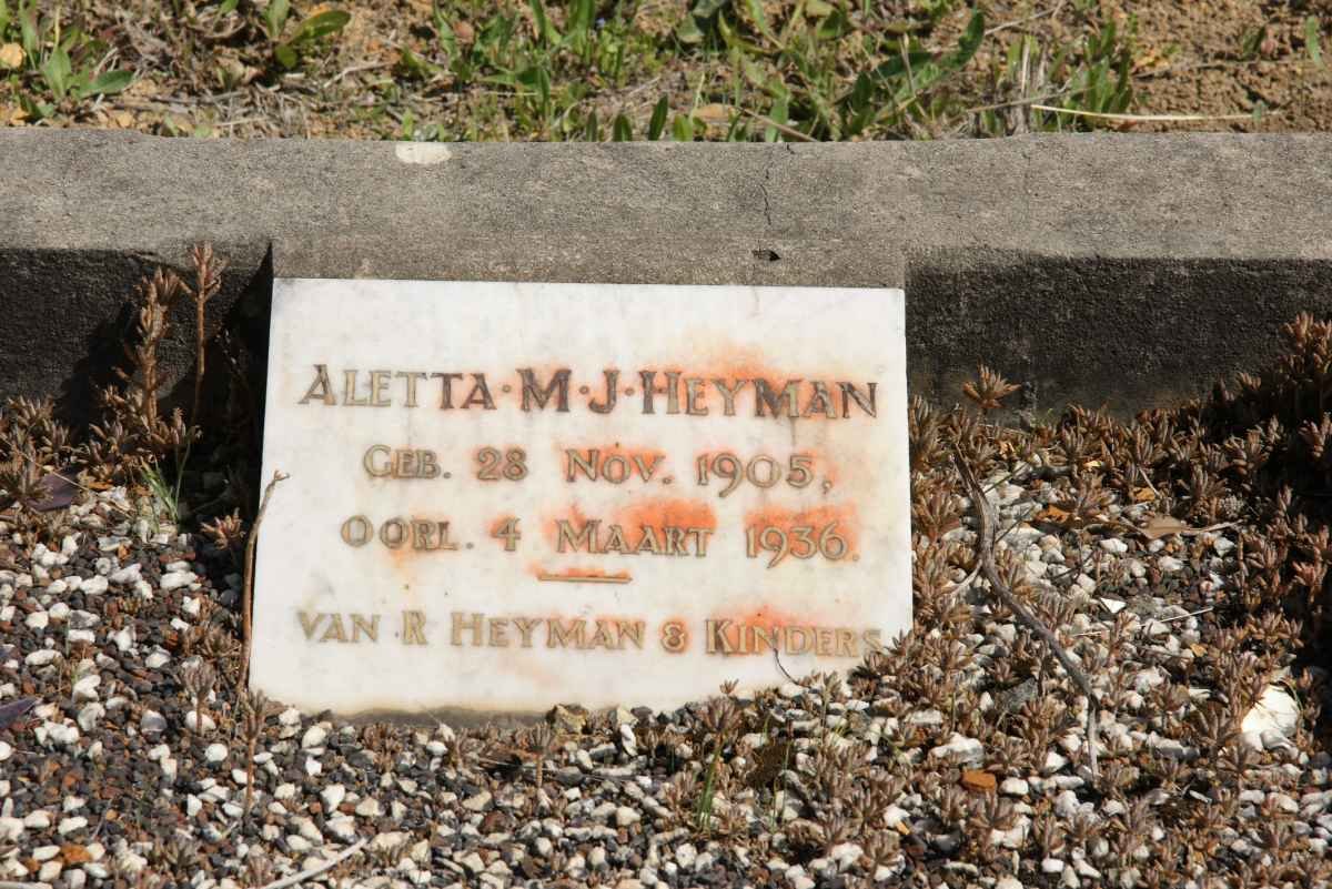 HEYMAN Aletta M.J. 1905-1936