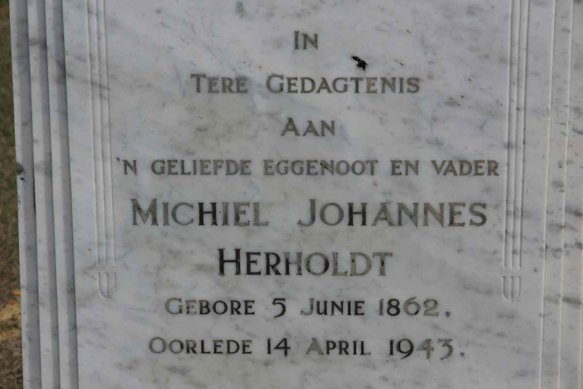 HERHOLDT Michiel Johannes 1862-1943
