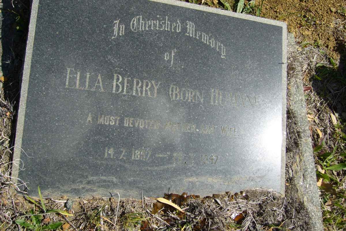 HUMAN Ella Berry nee HUMAN 1897-1947