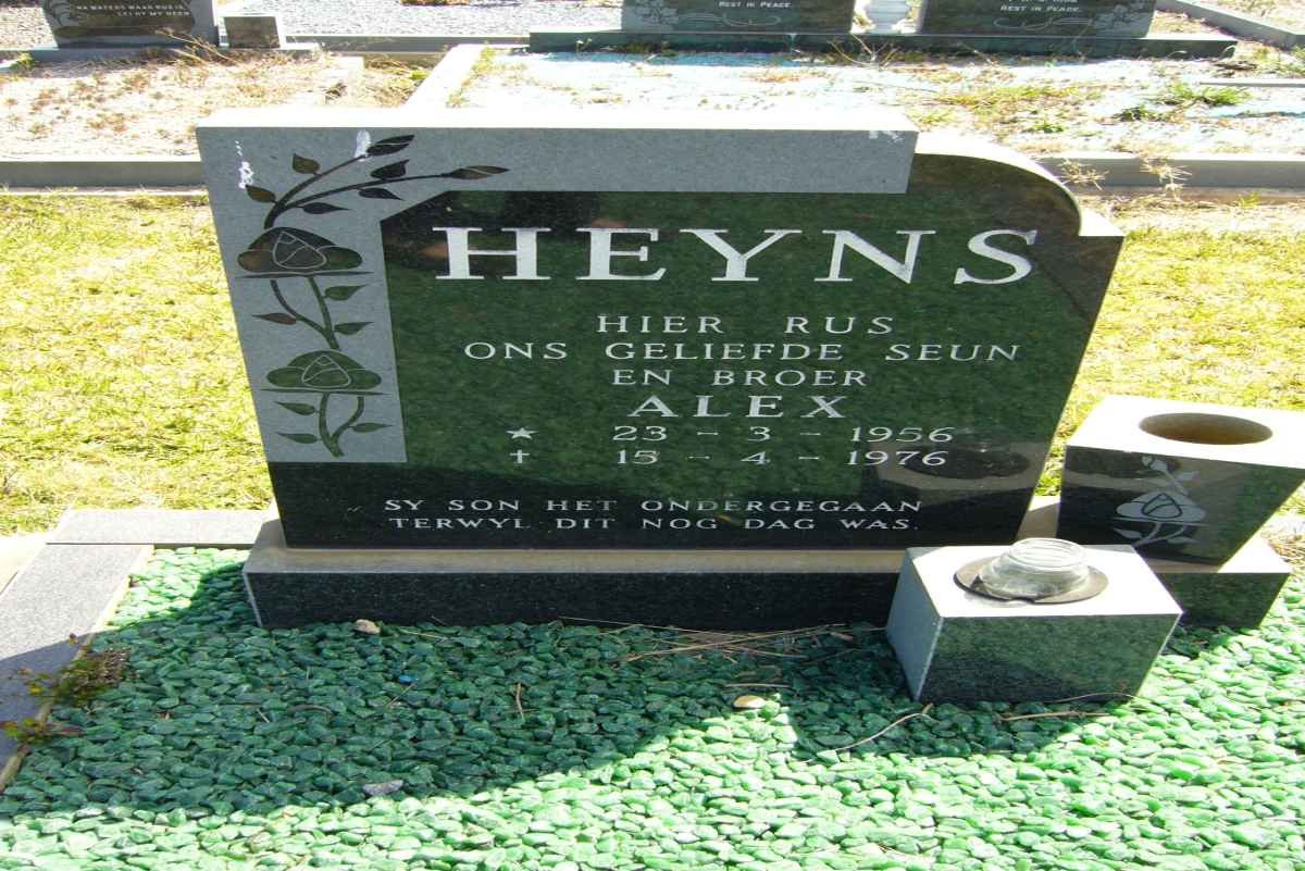 HEYNS Alex 1956-1976