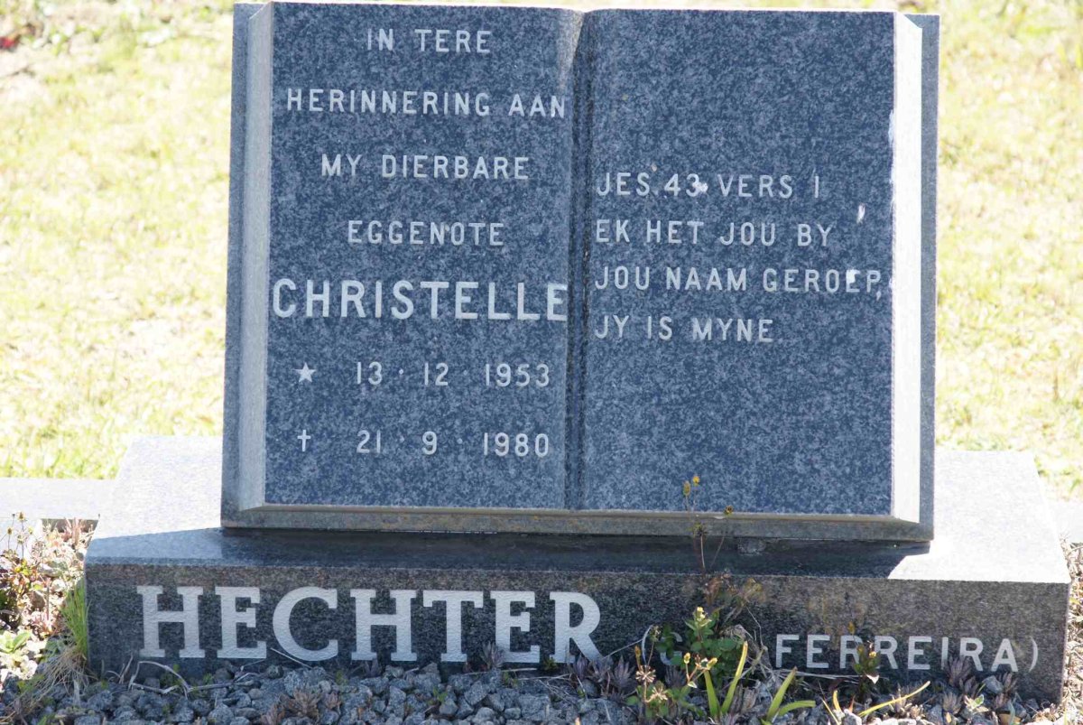 HECHTER Christelle nee FERREIRA 1953-1980