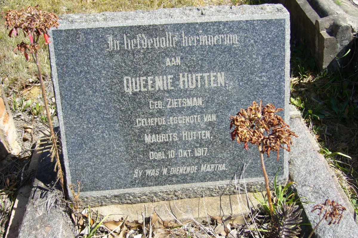 HUTTEN Queenie nee ZIETSMAN -1917