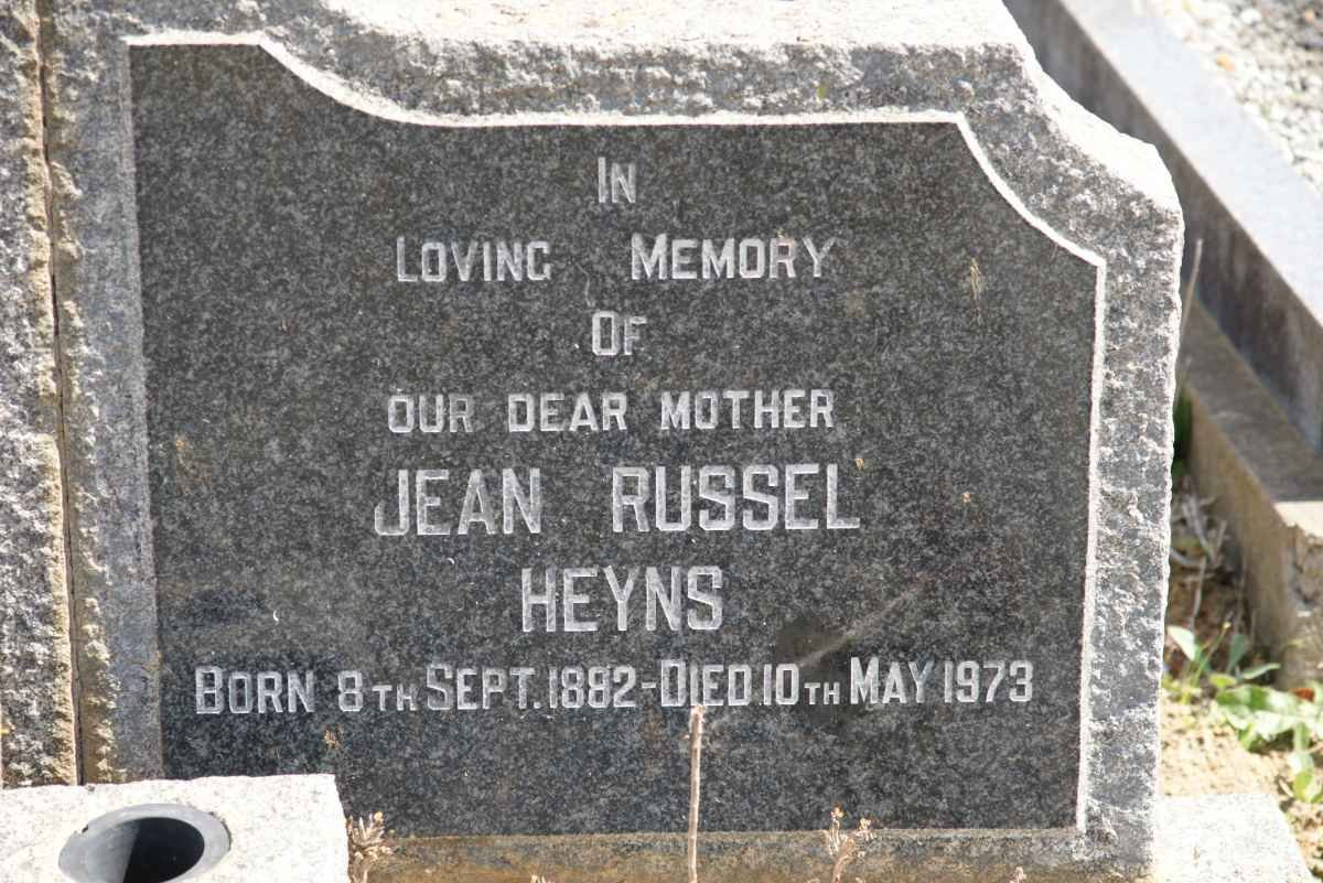 HEYNS Jean Russel 1882-1973