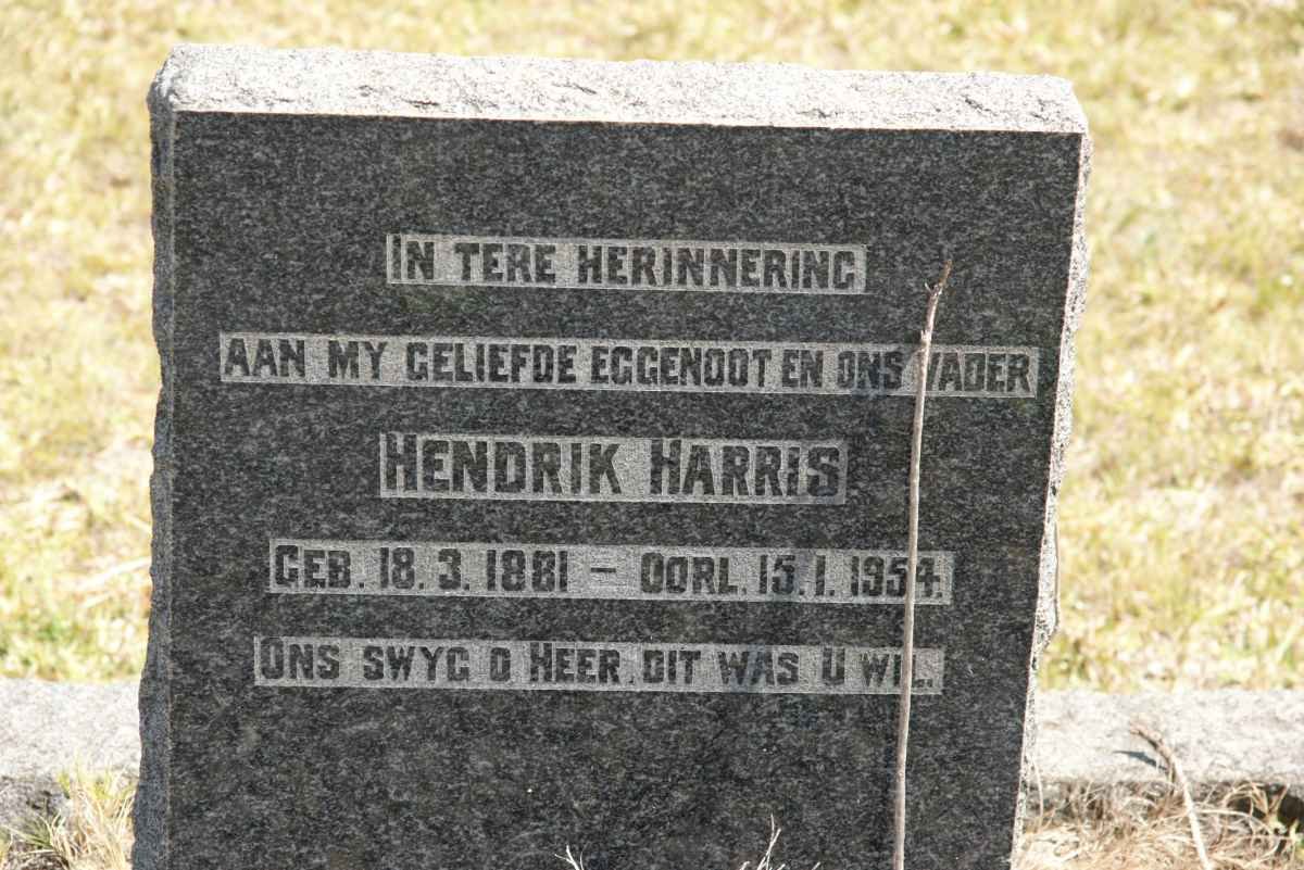 HARRIS Hendrik 1881-1954