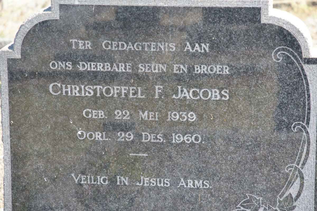 JACOBS Christoffel F. 1939-1960