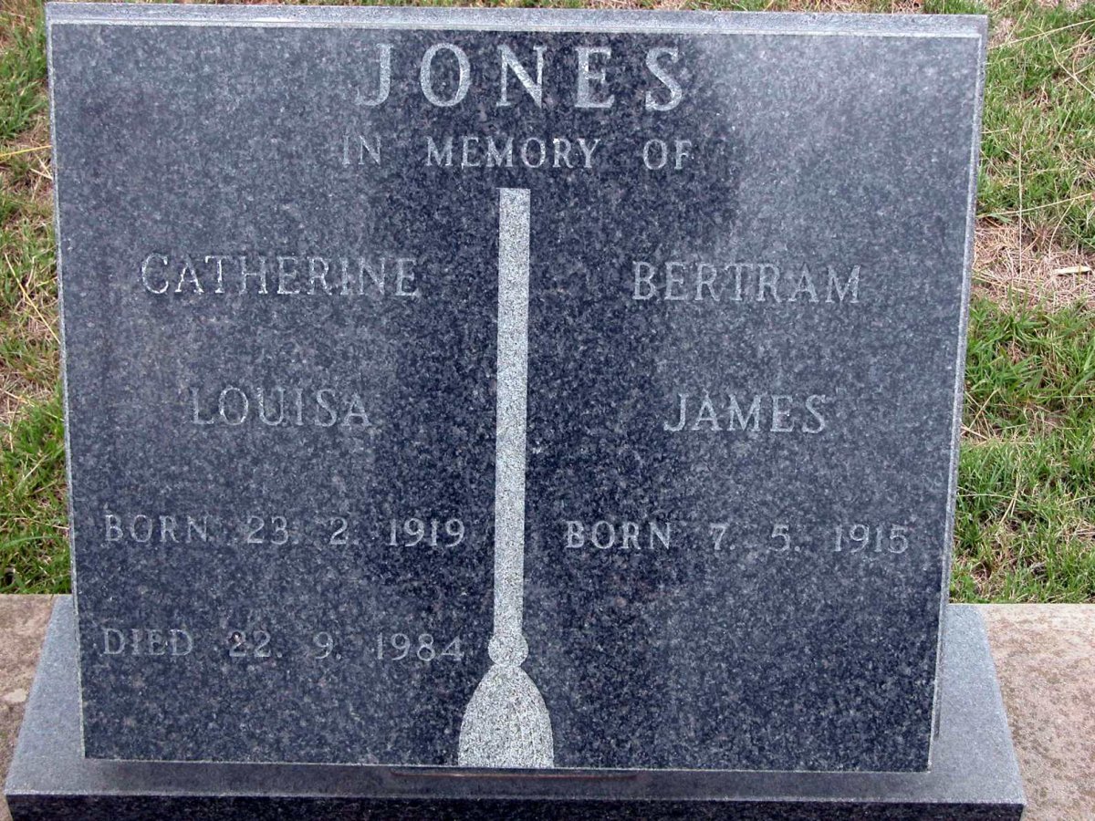 JONES Bertram James 1915- &amp; Catherine Louisa 1919-1984