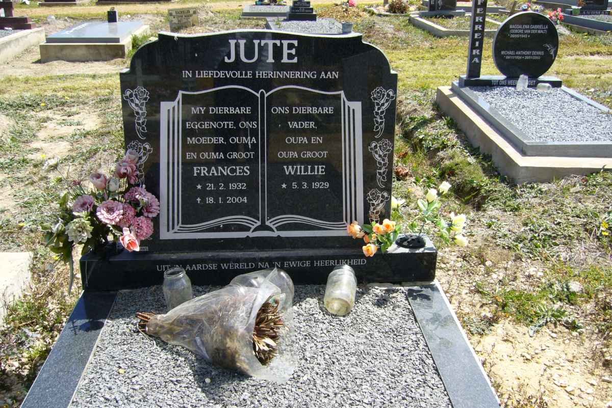 JUTE Willie 1929- &amp; Frances 1932-2004