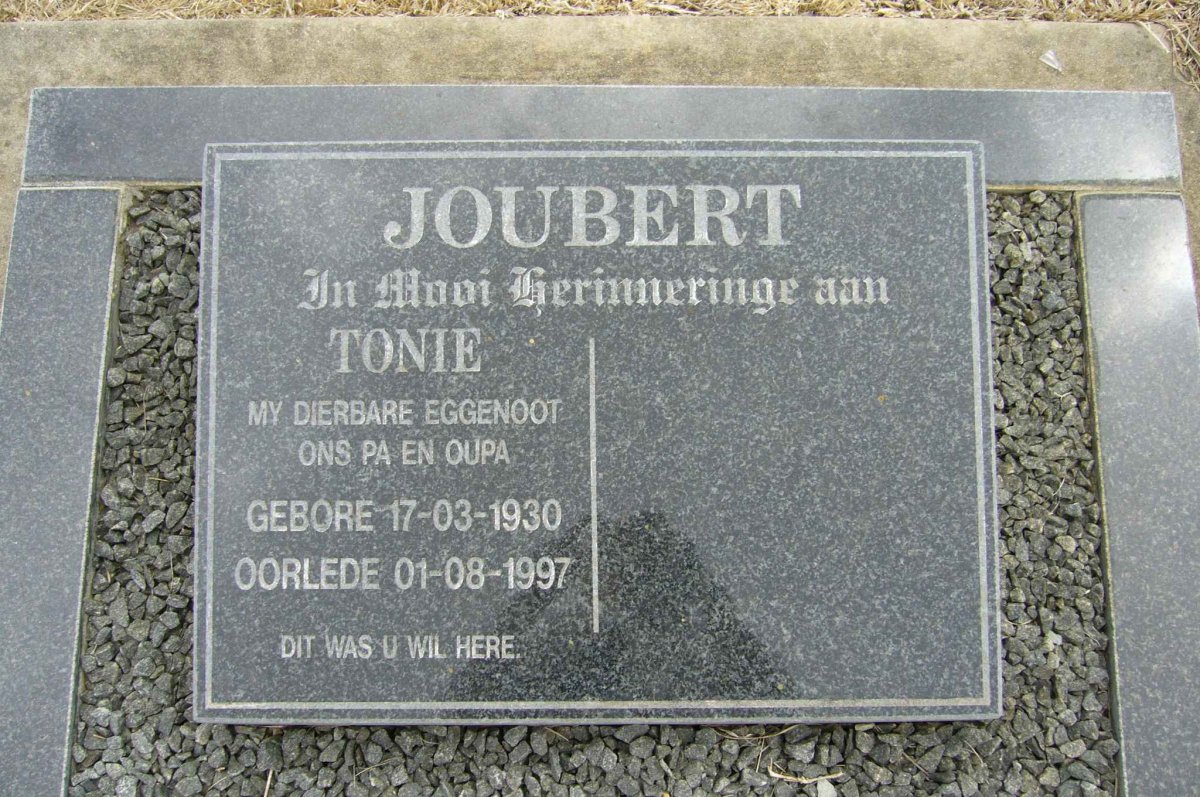 JOUBERT Tonie 1930-1997