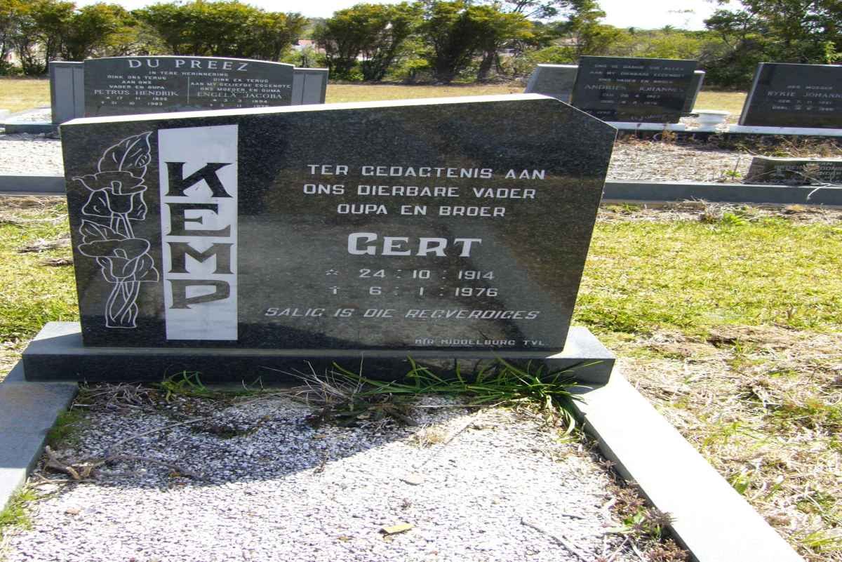 KEMP Gert 1914-1976