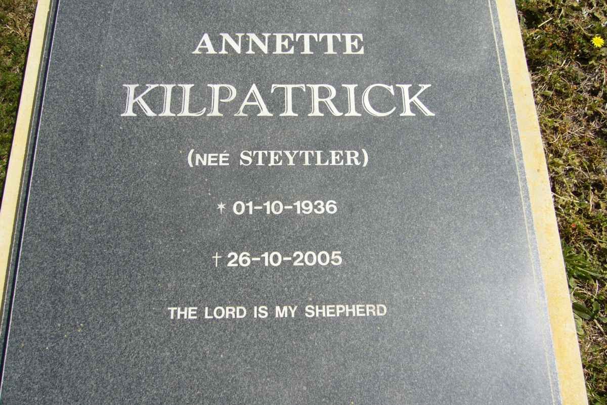 KILPATRICK Annette nee STEYTLER 1936-2005