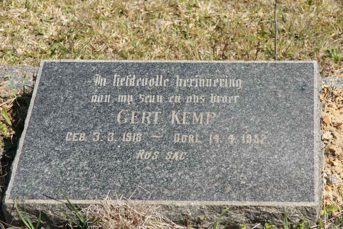 KEMP Gert 1918-1952