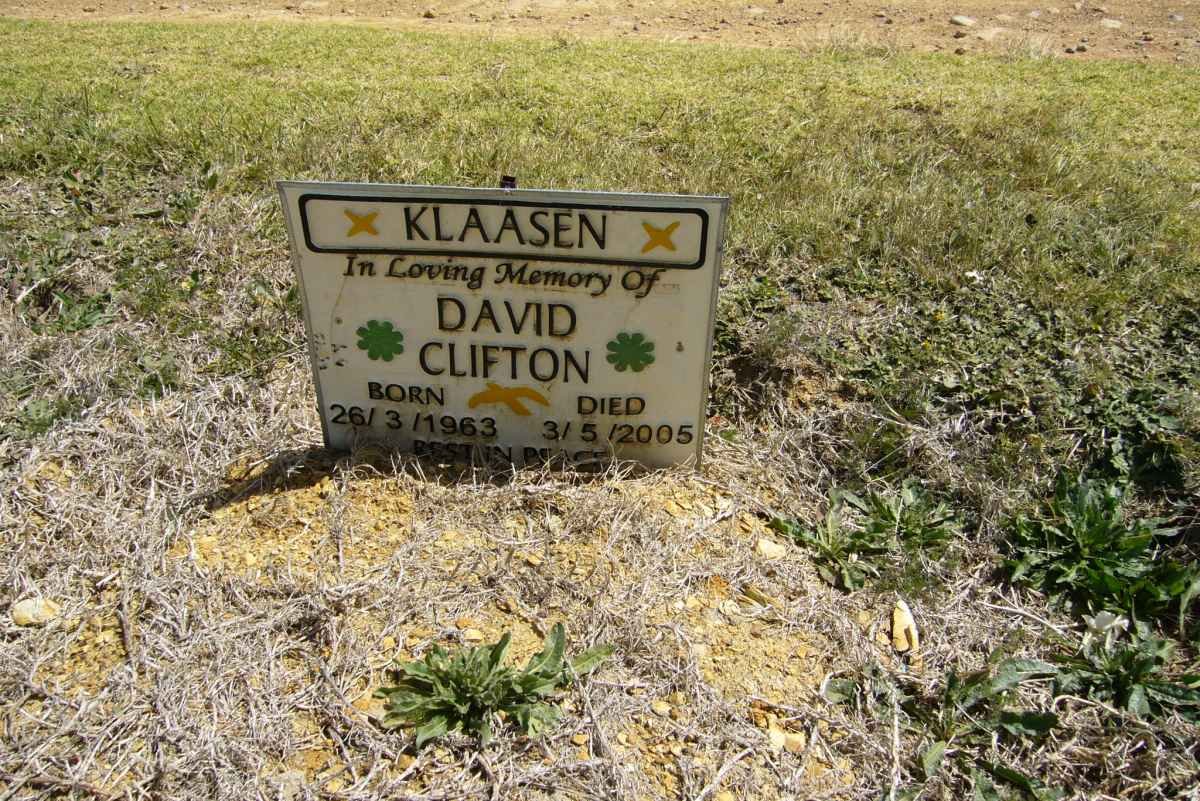 KLAASEN David Clifton 1963-2005