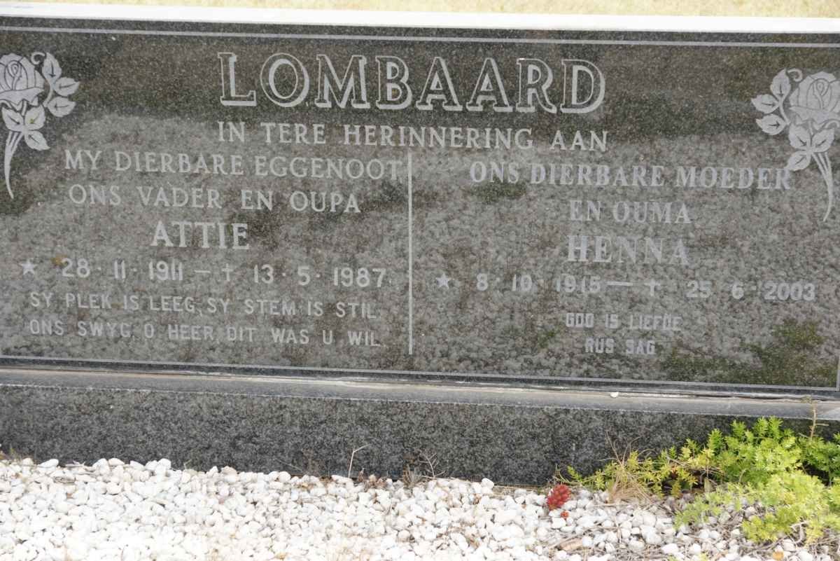 LOMBAARD Attie 1911-1987 &amp; Henna 1915-2003