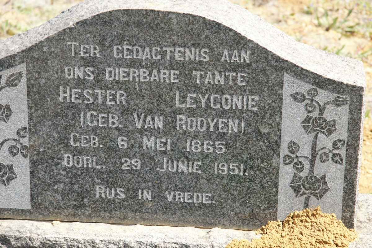 LEYGONIE Hester nee VAN ROOYEN 1865-1951