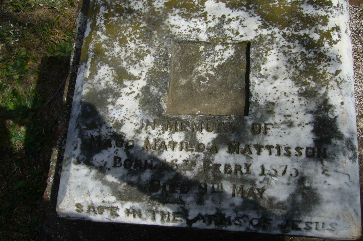 MATTISSON Maud Matilda 1875-1875