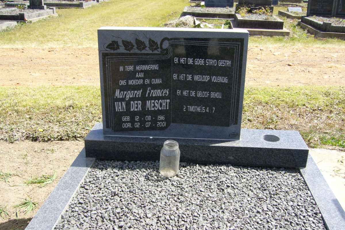 MESCHT Margaret Frances, van der 1916-2001