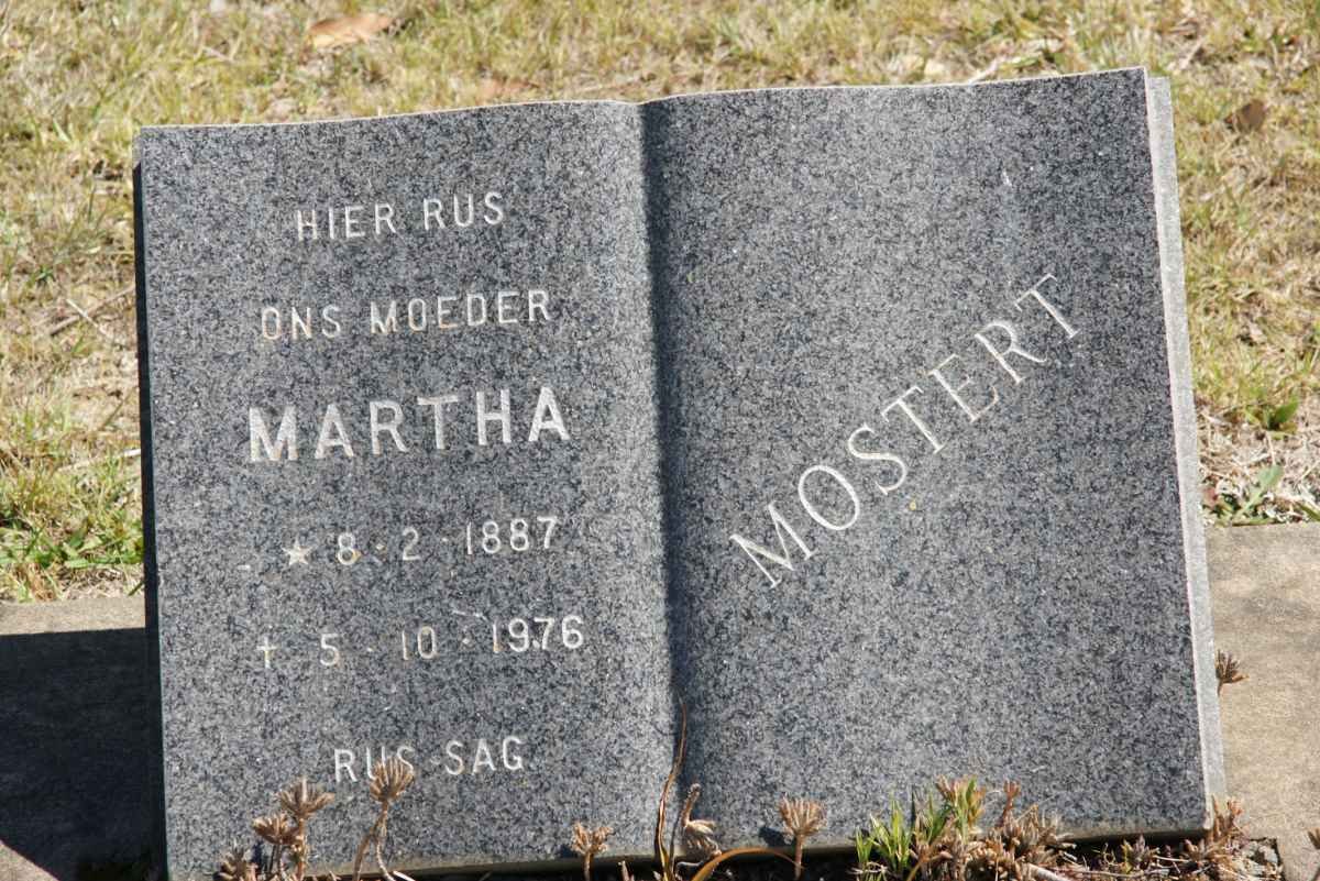MOSTERT Martha 1887-1976