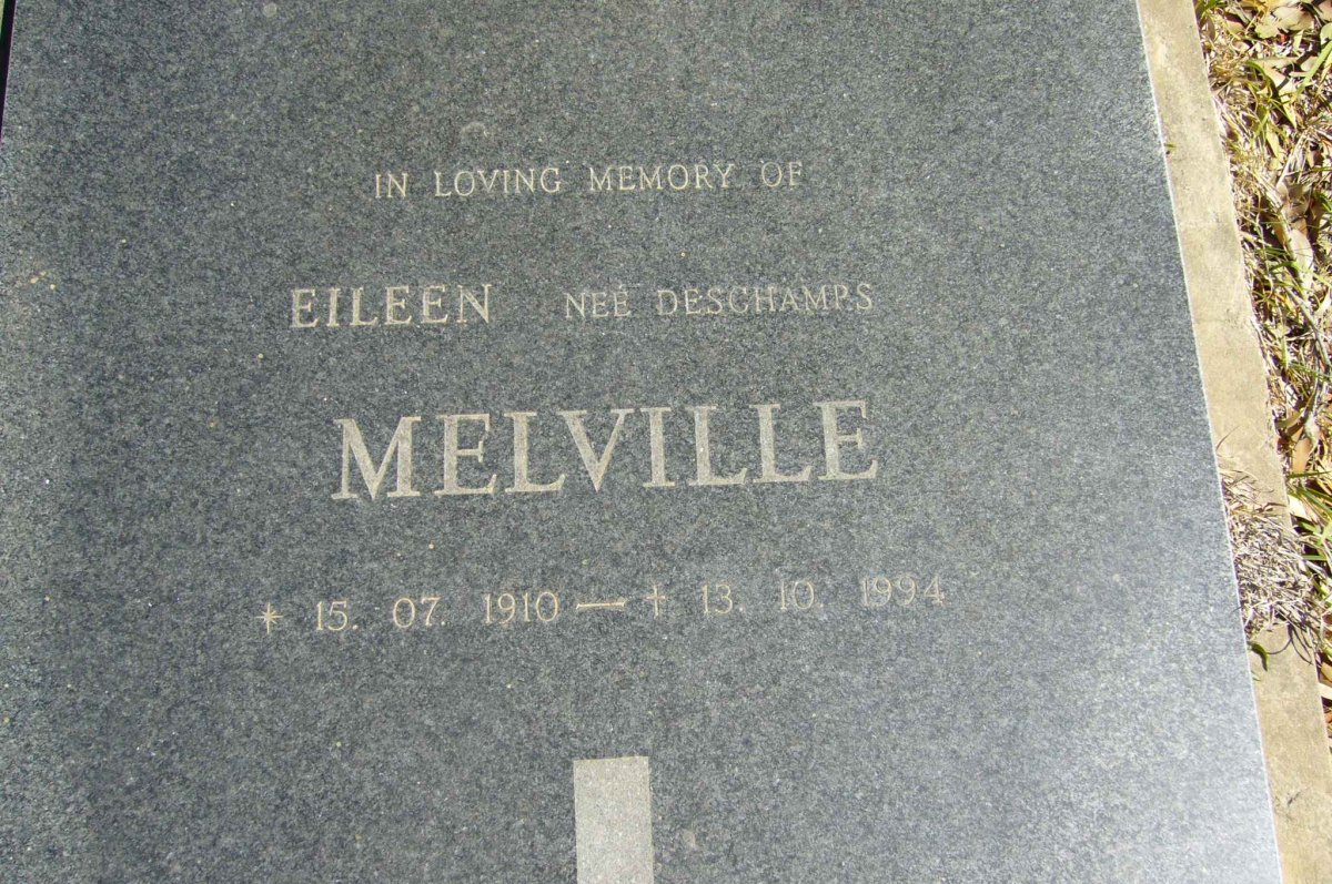 MELVILLE Eileen nee DESCHAMPS 1910-1994