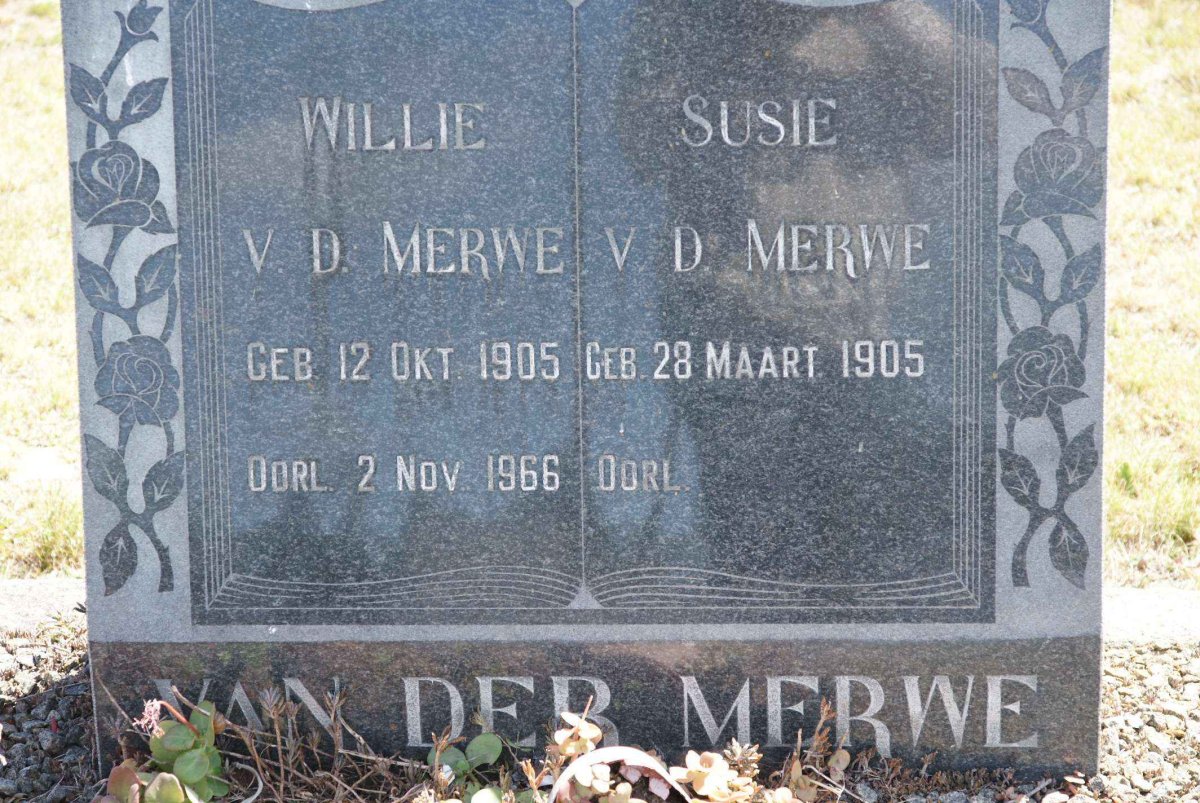 MERWE Willie, van der 1905-1966 &amp; Susie 1905-