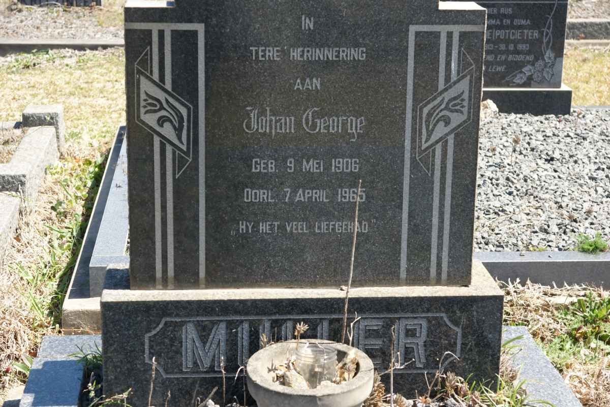MULLER Johan George 1906-1965