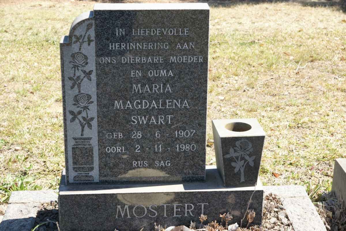 MOSTERT Maria Magdalena SWART 1907-1980