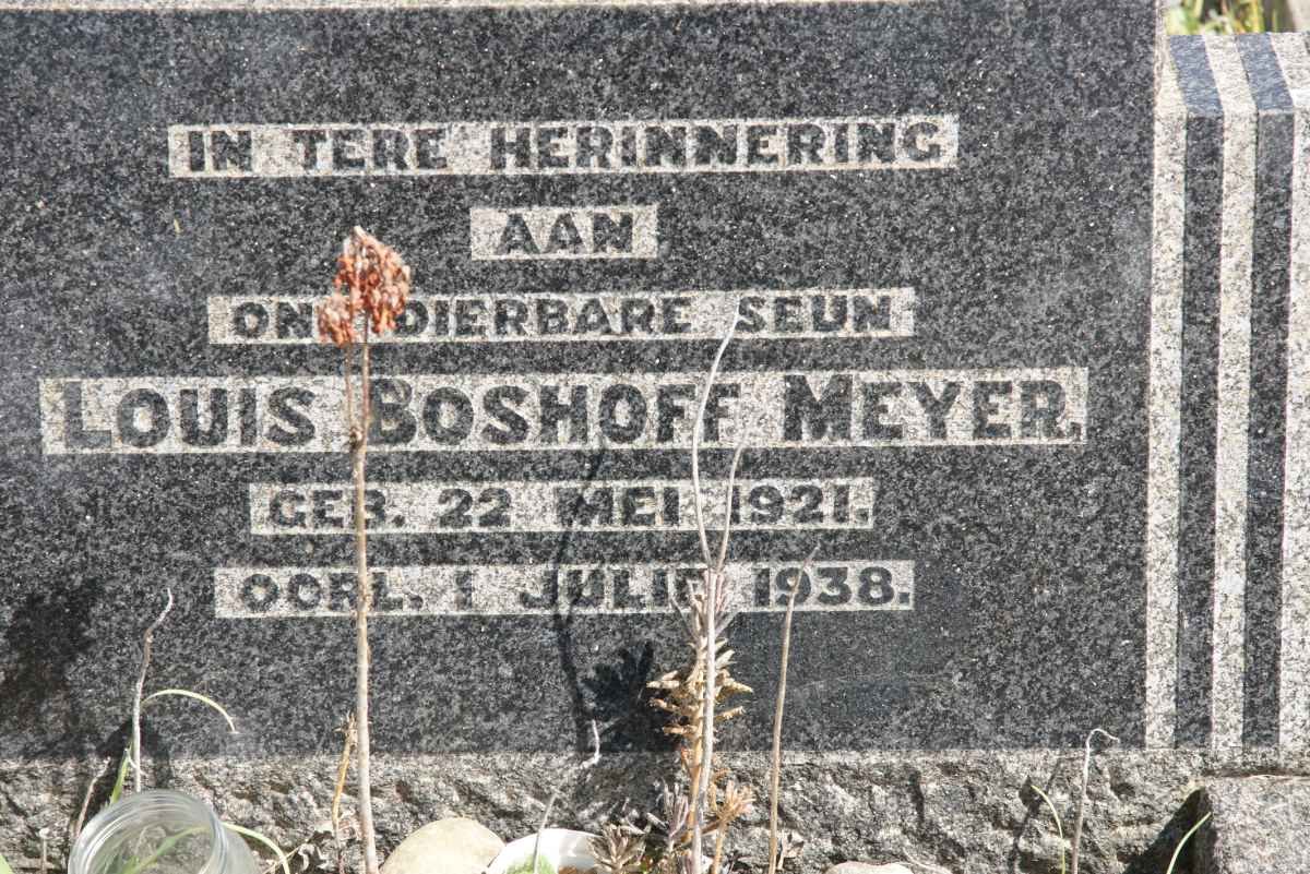 MEYER Louis Boshoff 1921-1938