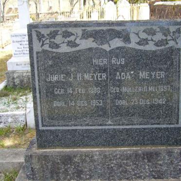 MEYER Jurie J.H. 1888-1953 &amp; Ada MULLER 1897-1942