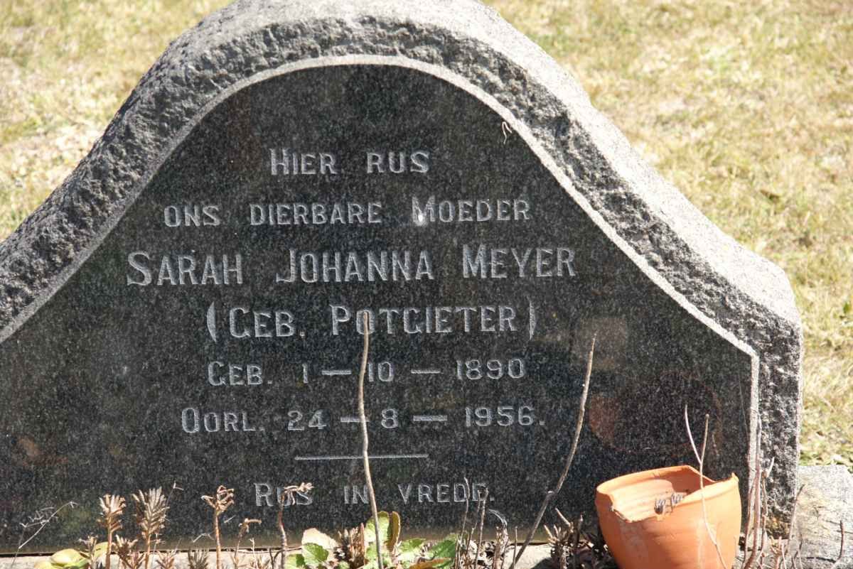 MEYER Sarah Johanna nee POTGIETER 1890-1956