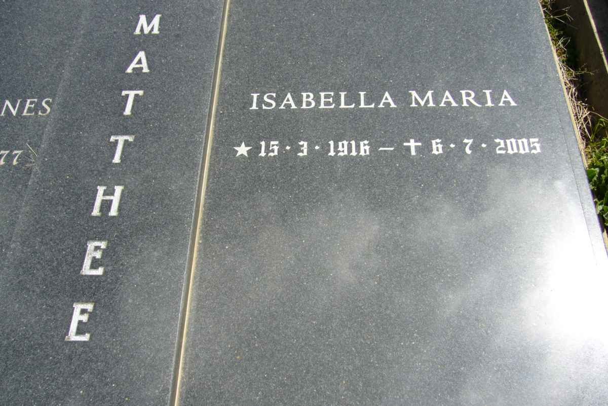 MATTHEE Isabella Maria 1916-2005