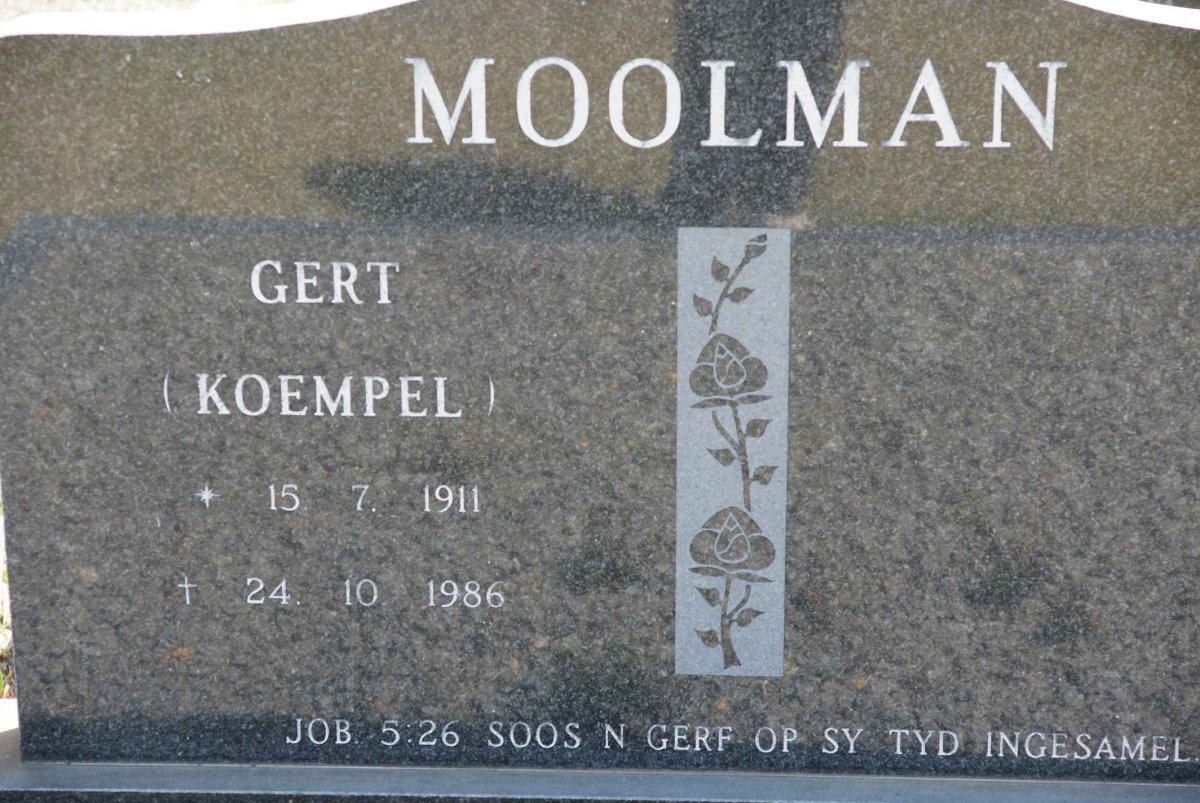 MOOLMAN Gert 1911-1986