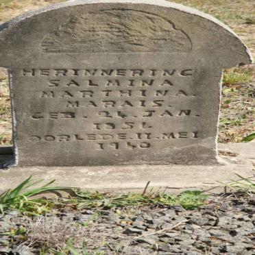 MARAIS Salmina Marthuna 1856-1940