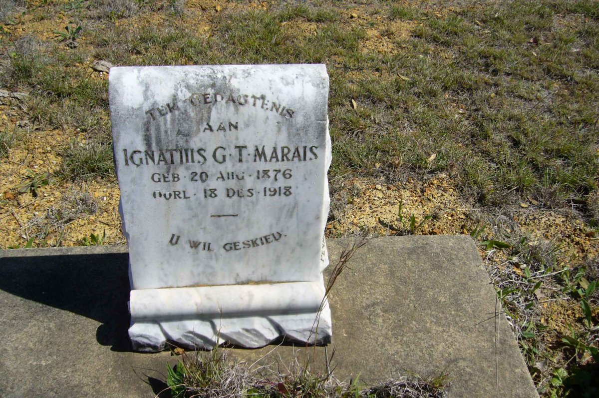 MARAIS Ignatius G.T. 1876-1918