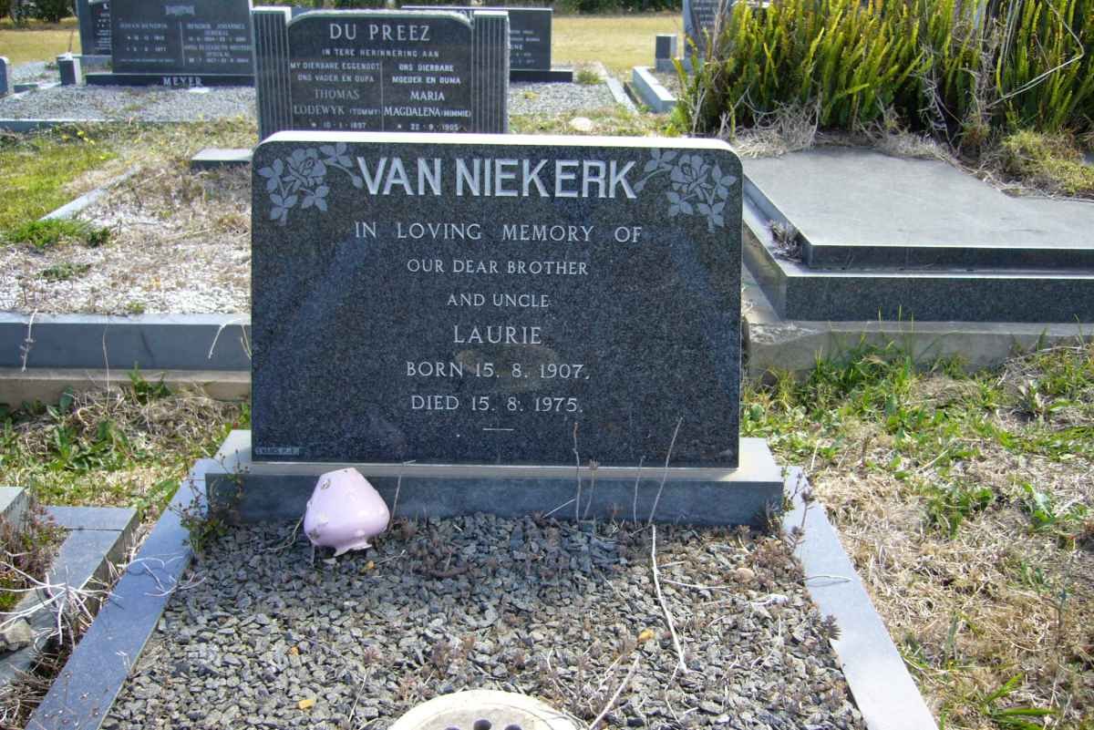 NIEKERK Laurie, van 1907-1975
