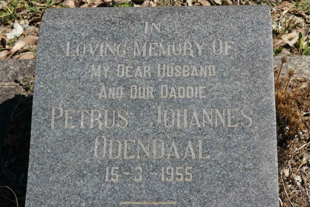 ODENDAAL Petrus Johannes -1955