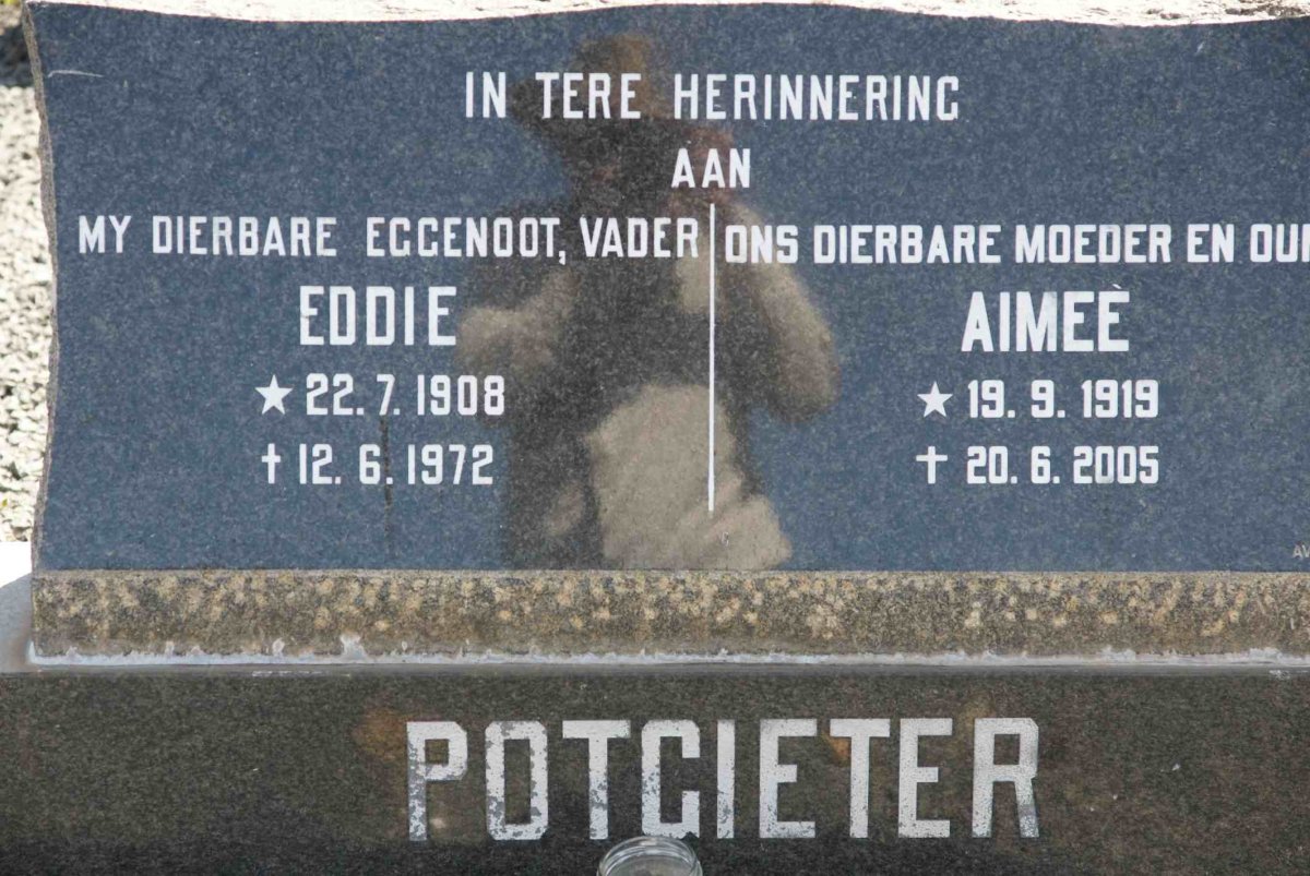POTGIETER Eddie 1908-1972 &amp; Aimee 1919-2005