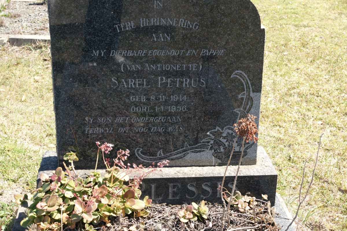PLESSIS Sarel Petrus, du 1914-1956
