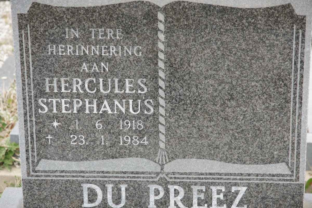 PREEZ Hercules Stephanus, du 1918-1984