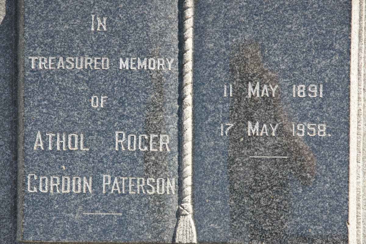 PATERSON Athol Roger Gordon 1891-1958