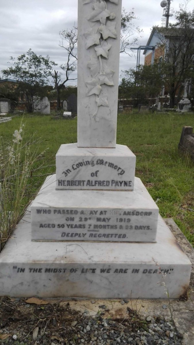 PAYNE Herbert Alfred -1919