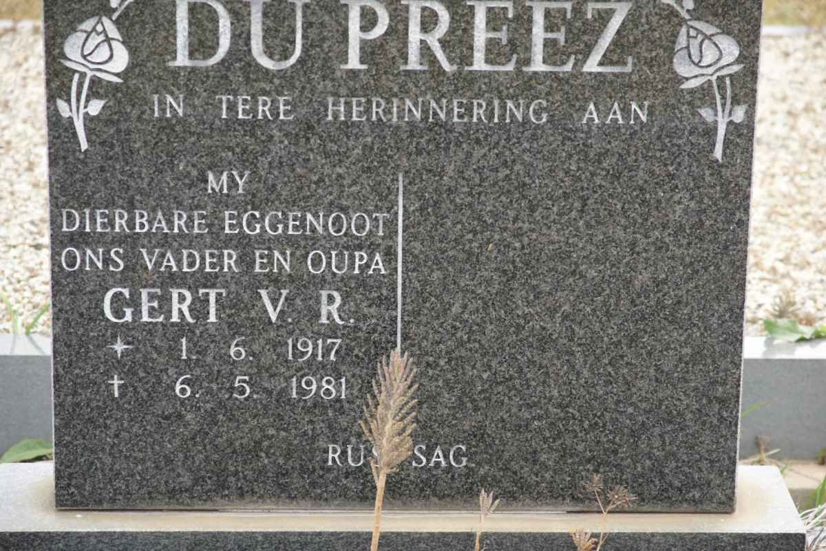 PREEZ Gert V.R., du 1917-1981