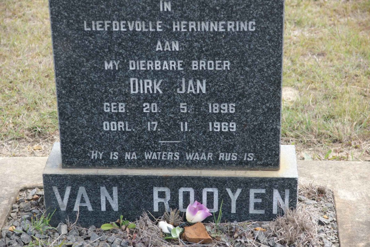ROOYEN Dirk Jan, van 1896-1969