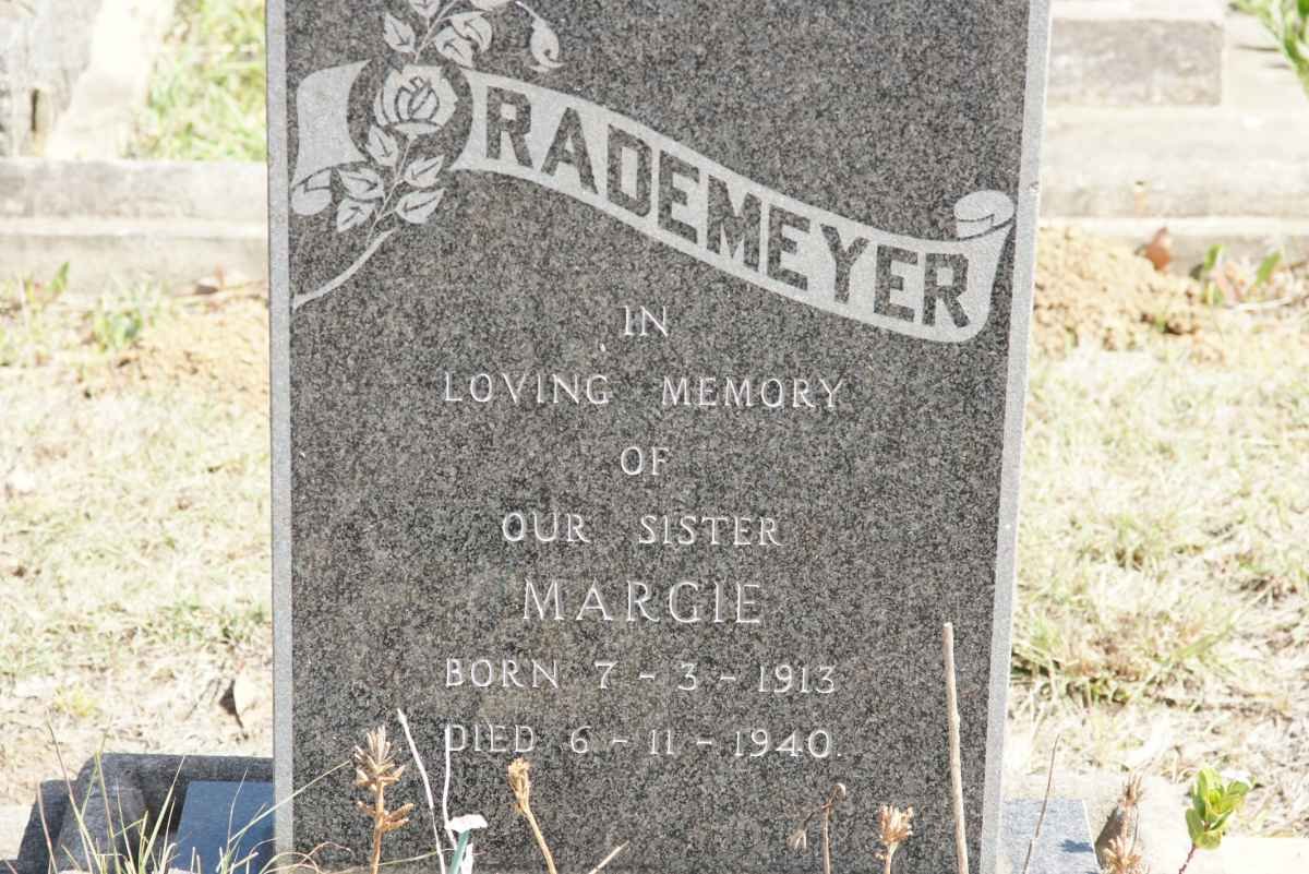 RADEMEYER Margie 1913-1940