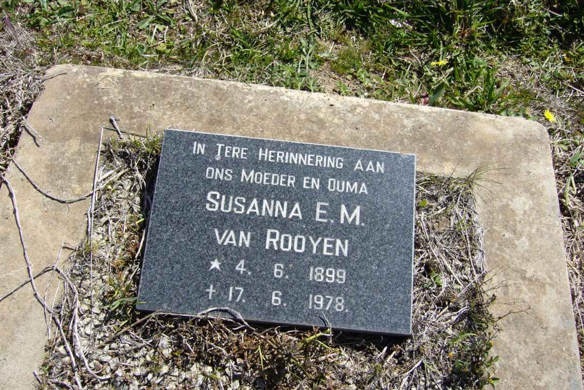 ROOYEN Susanna E.M., van 1899-1978